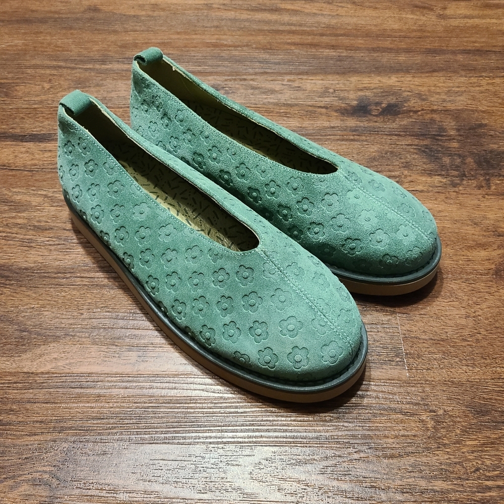 Gudrun Sjoden Mint Floral Loafers